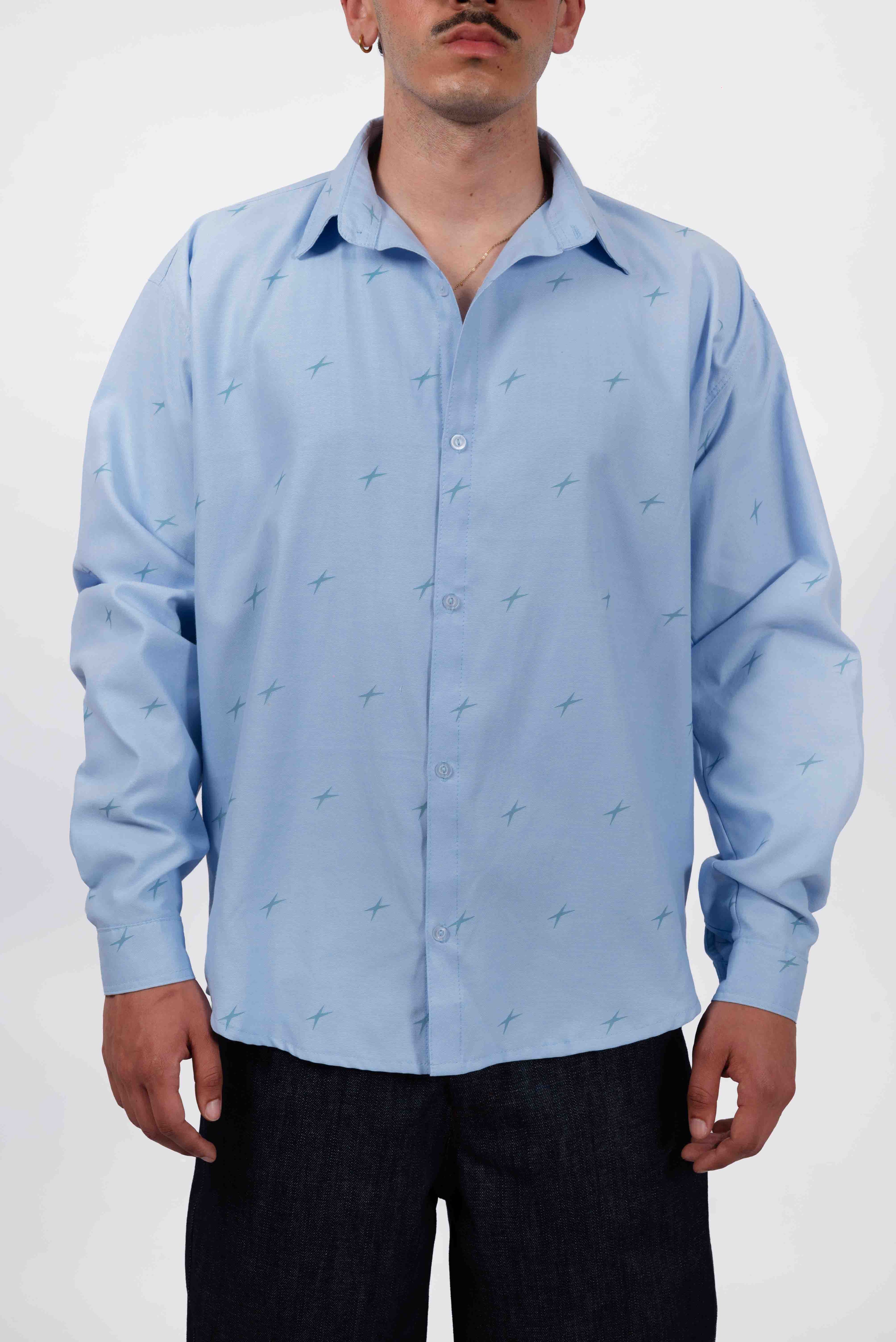 Camisa Lluvia de Estrellas Celeste