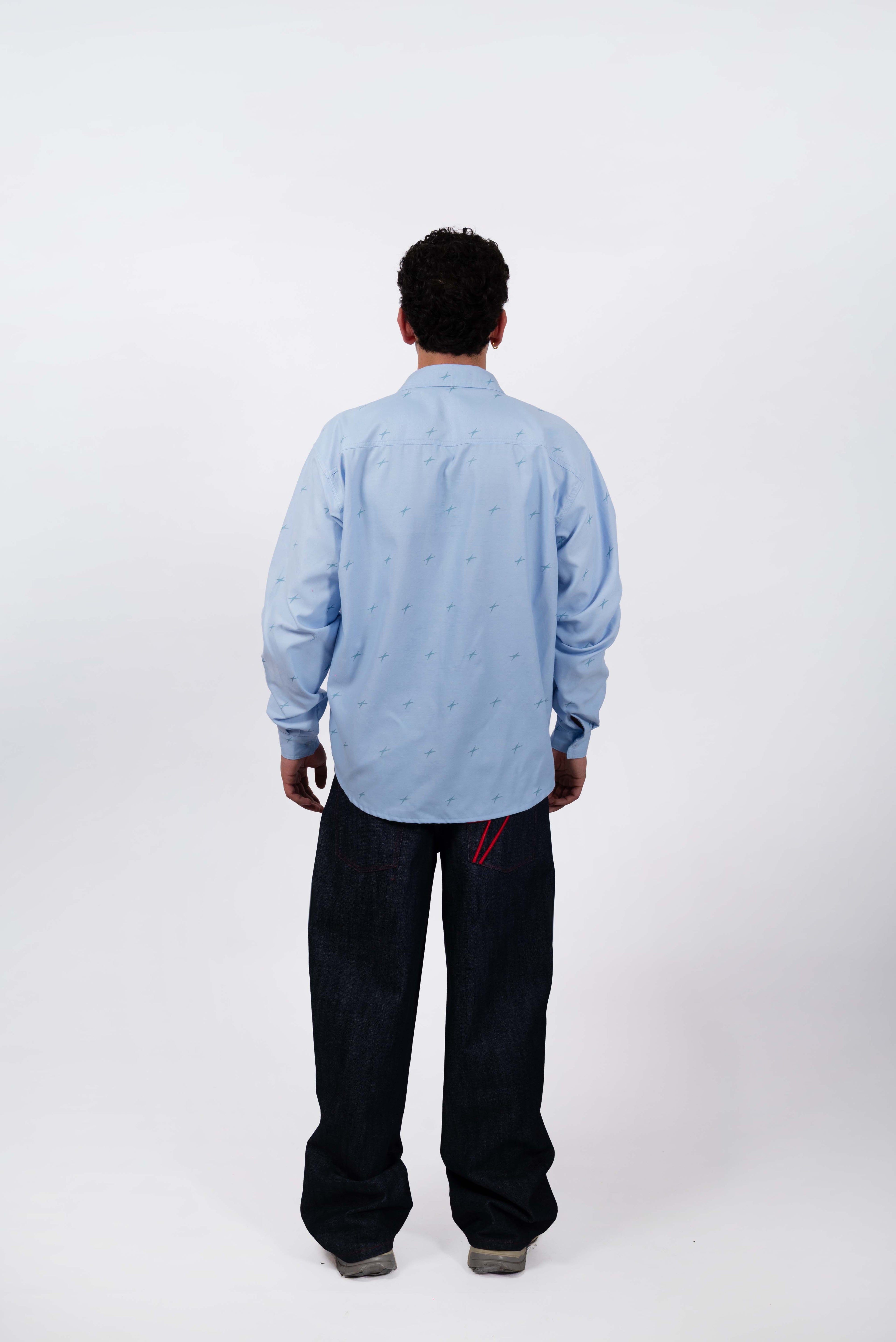 Camisa Lluvia de Estrellas Celeste