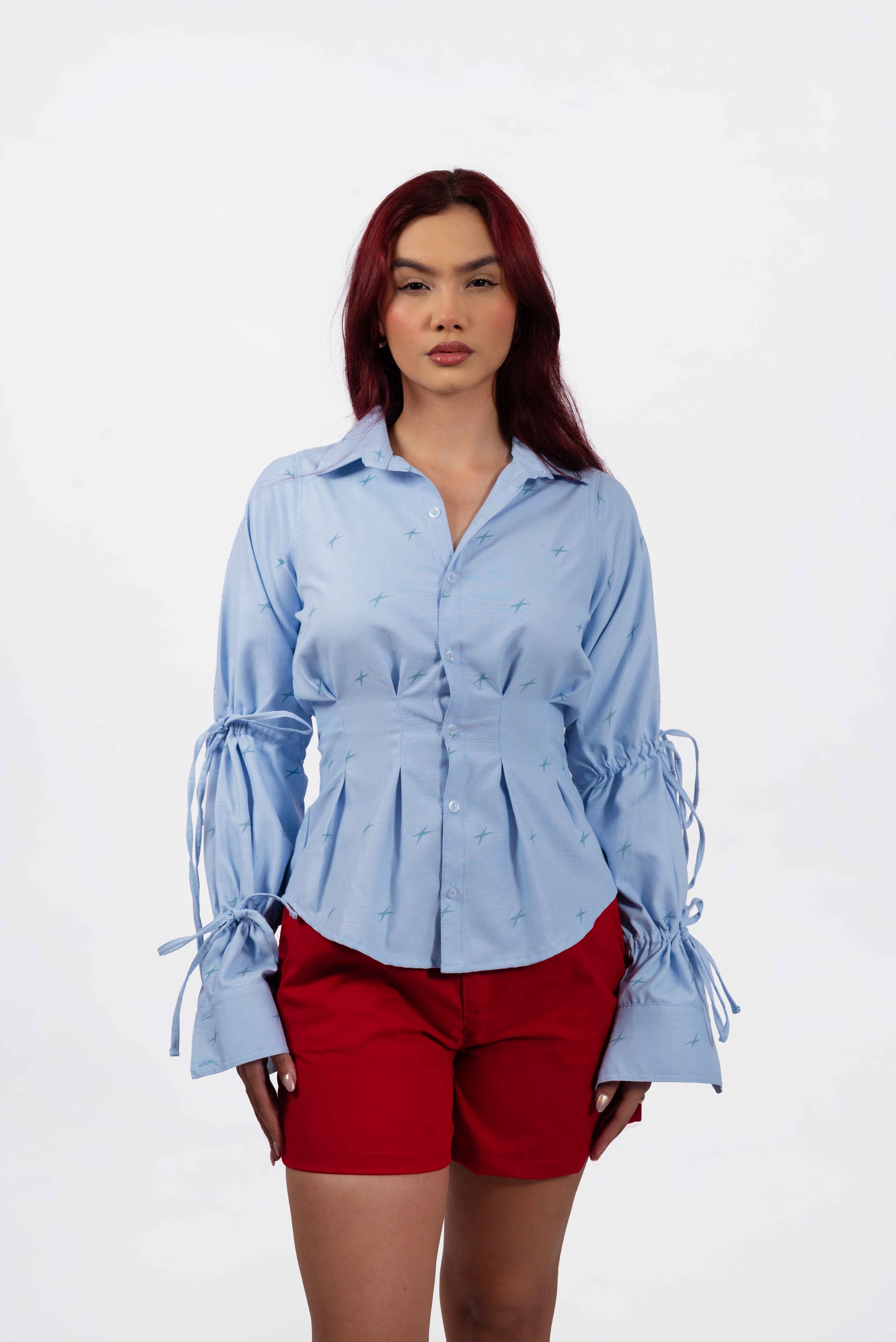 Blusa Lluvia De Estrellas Celeste