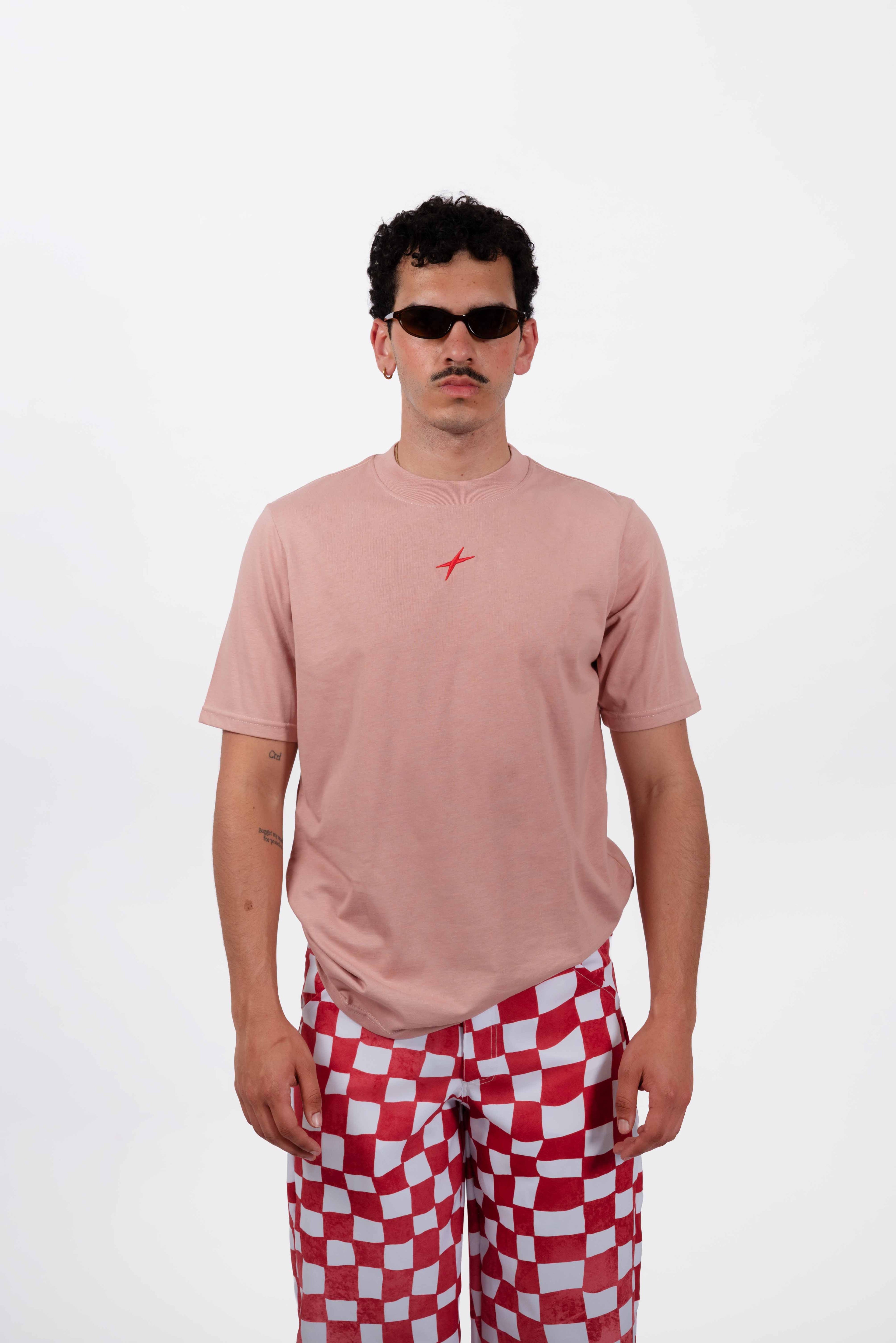 Camiseta Básica Estrella Rosa