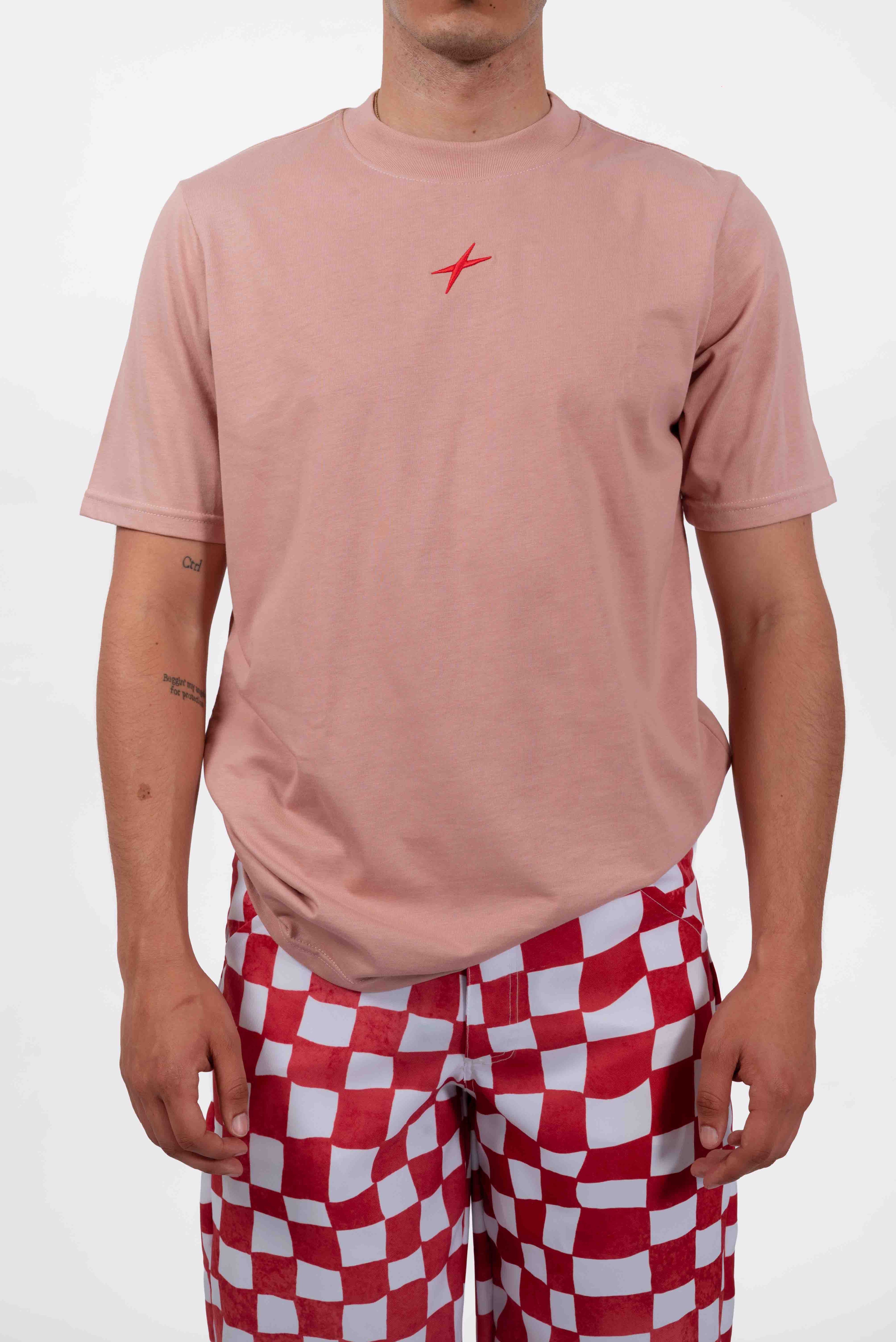 Camiseta Básica Estrella Rosa