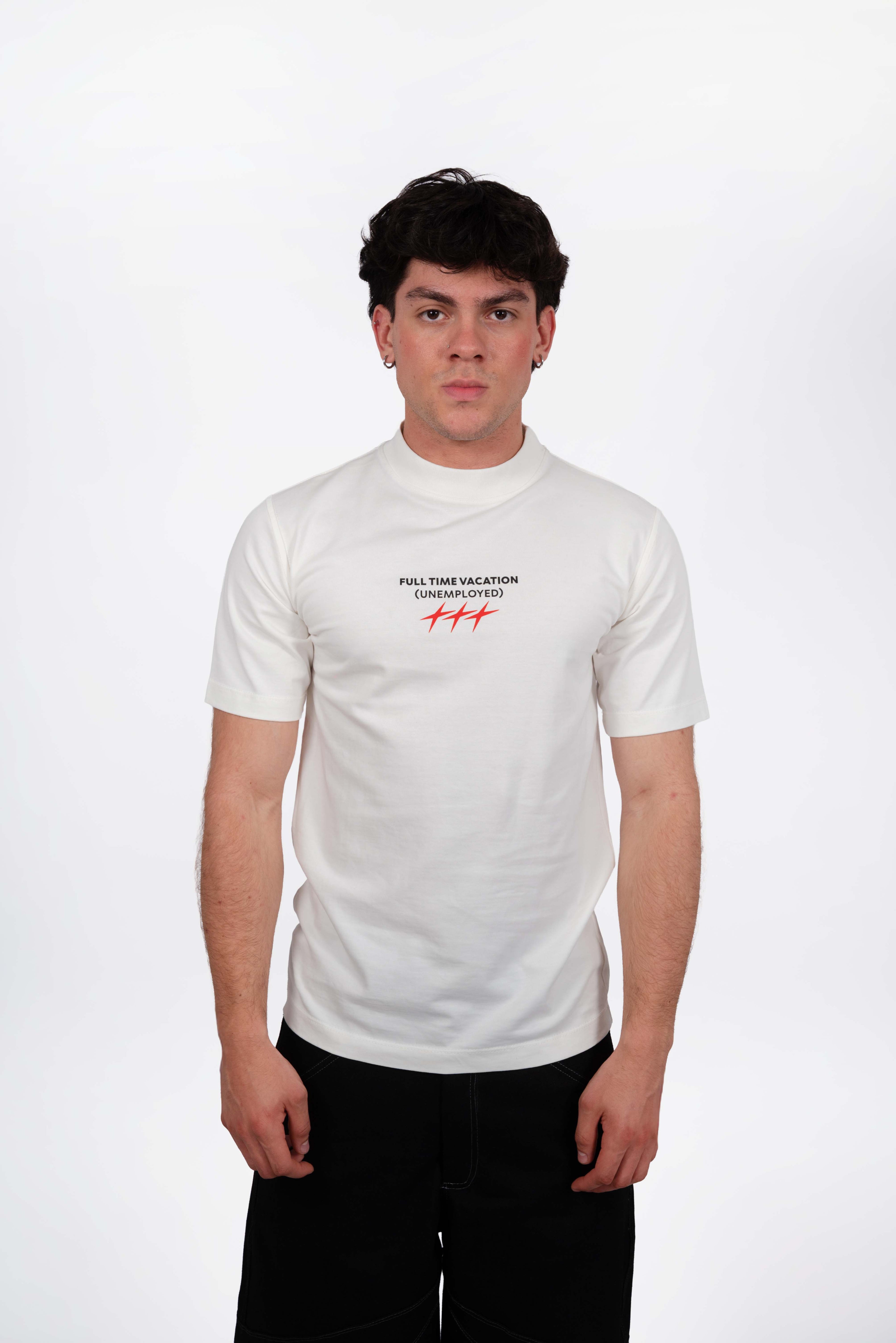 Camiseta Full Time Vacation Marfil