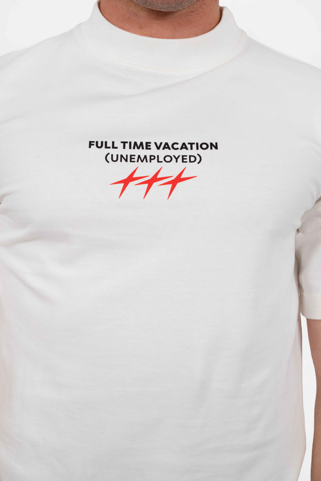 Camiseta Full Time Vacation Marfil