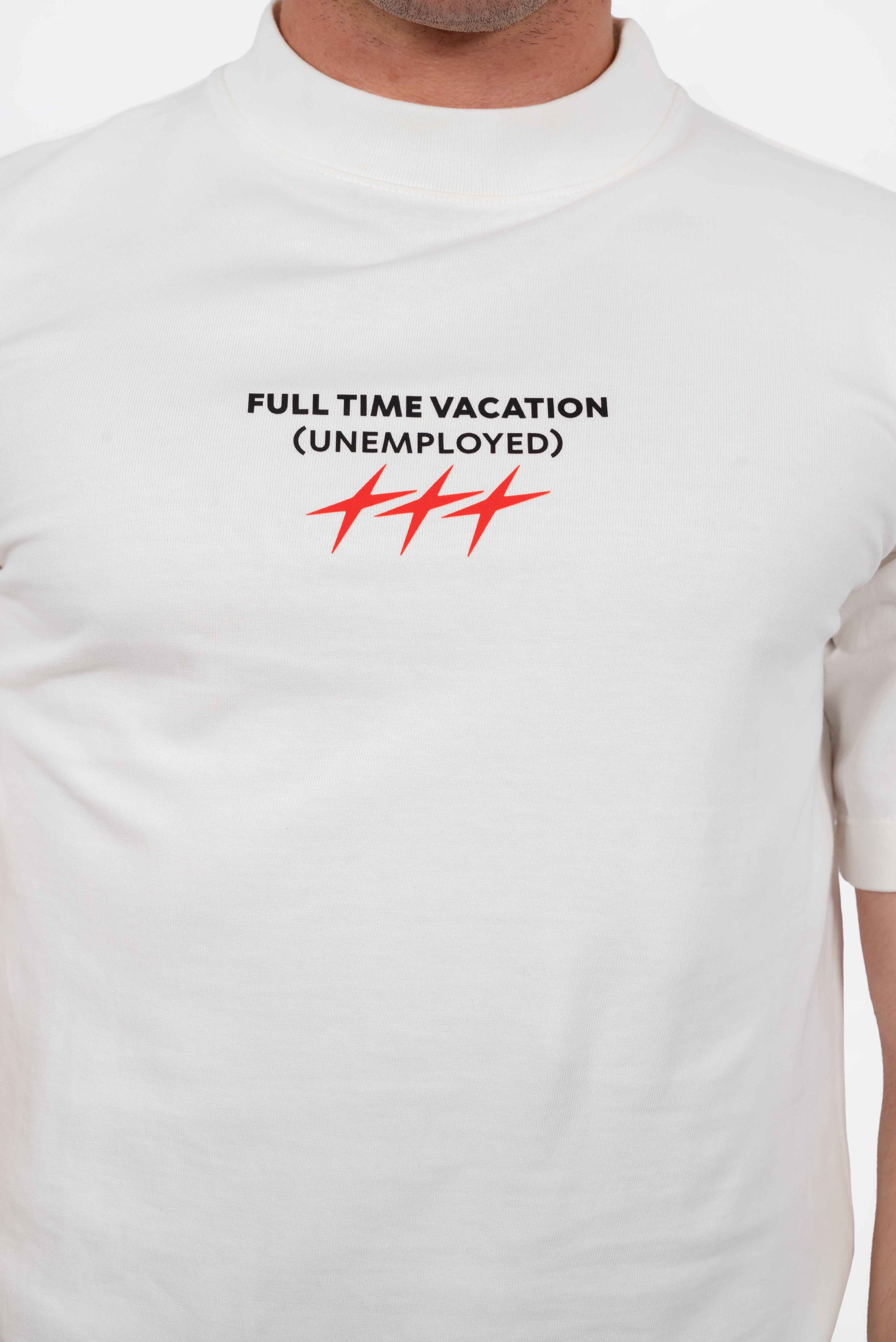 Camiseta Full Time Vacation Marfil
