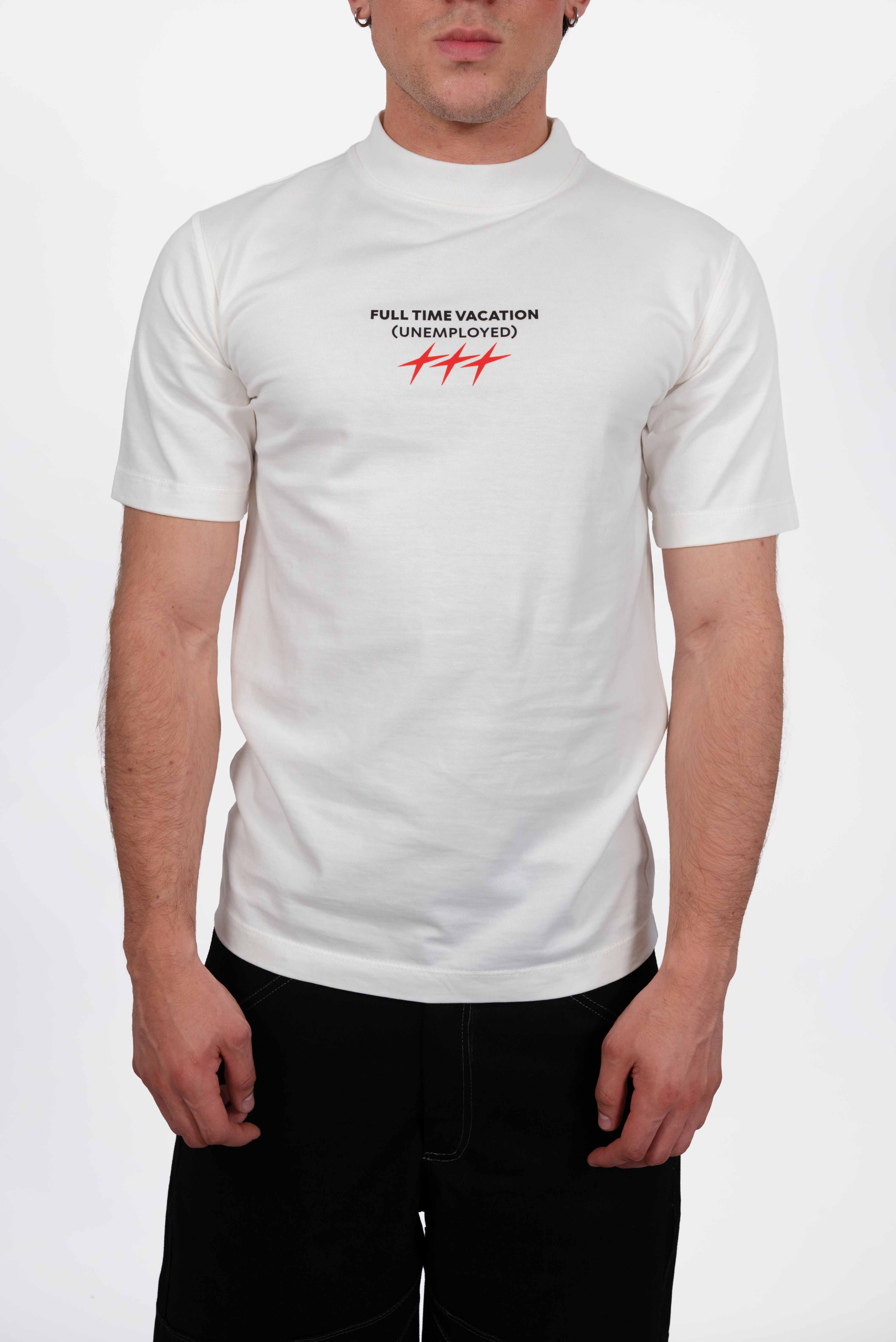 Camiseta Full Time Vacation Marfil