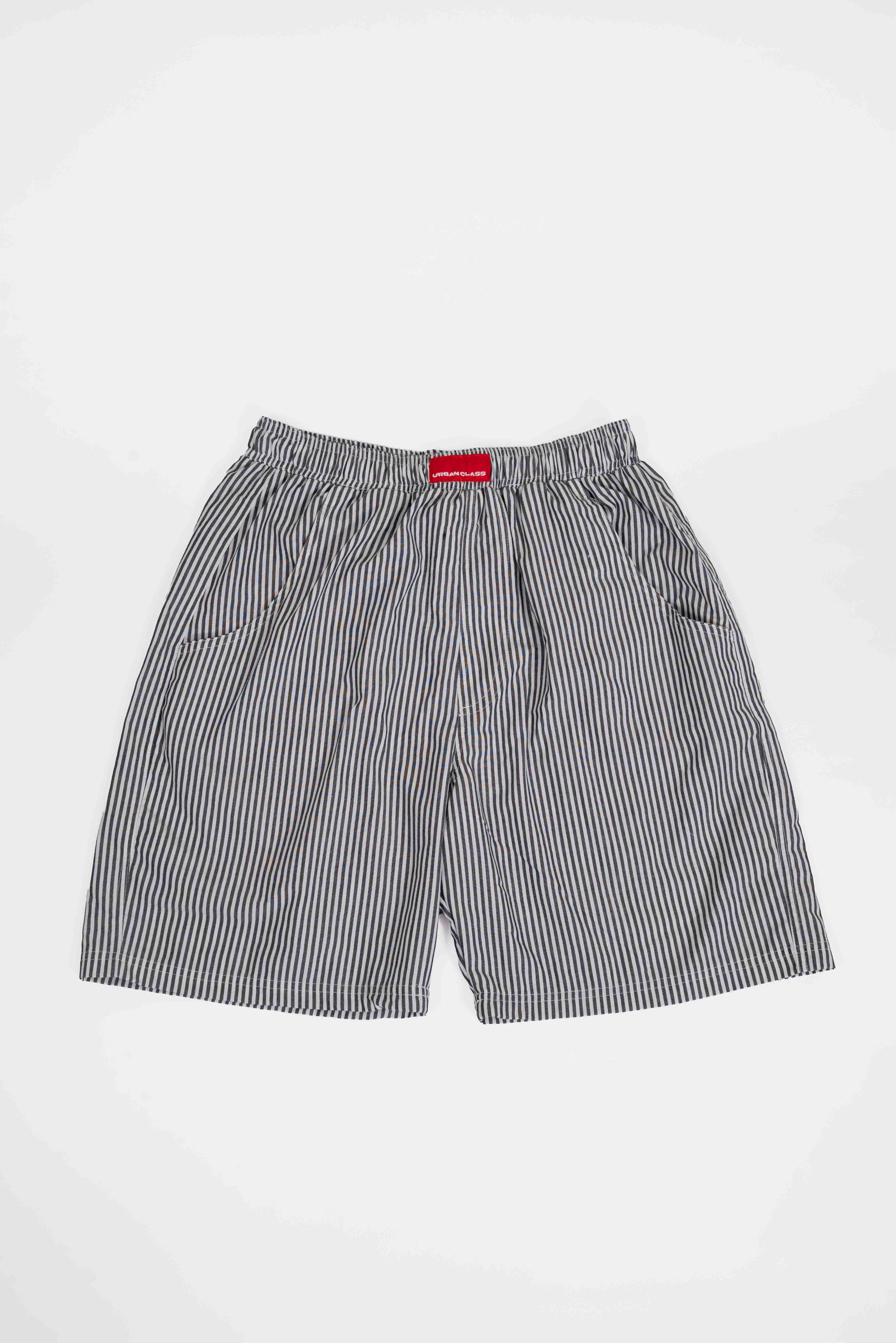 Short Gris Rayas Negras