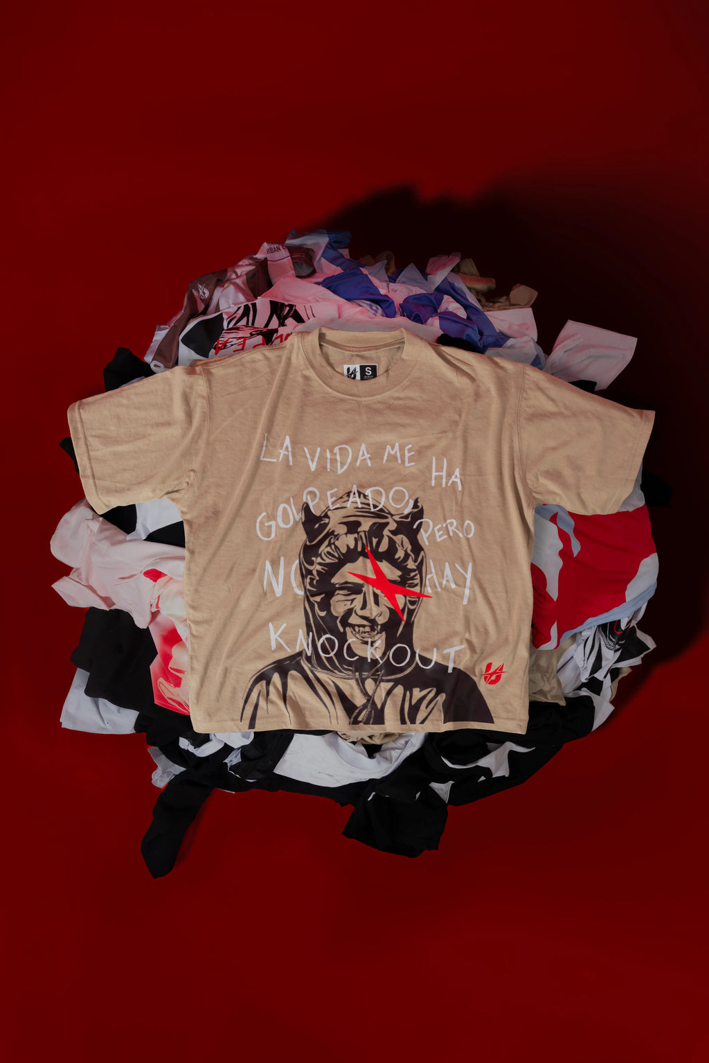 Camiseta Beige Knockout